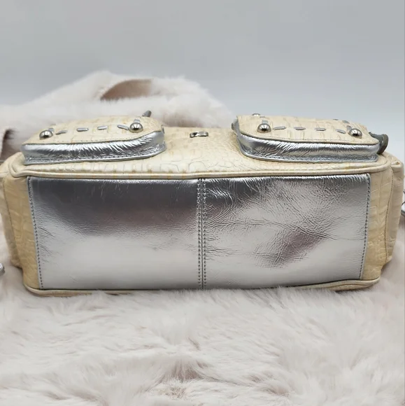 Sharif vintage snakeskin cream used shoulder bag with tags and dust bag. - Picture 9 of 17